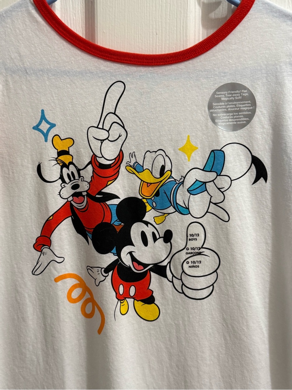 Disney Parks Mickey Donald Goofy Youth T-shirt Size Large 10/12 Brand New